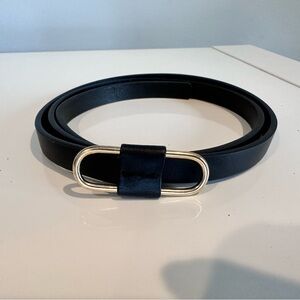 Source Unknown Black Belt with Modern Silver Buckle.